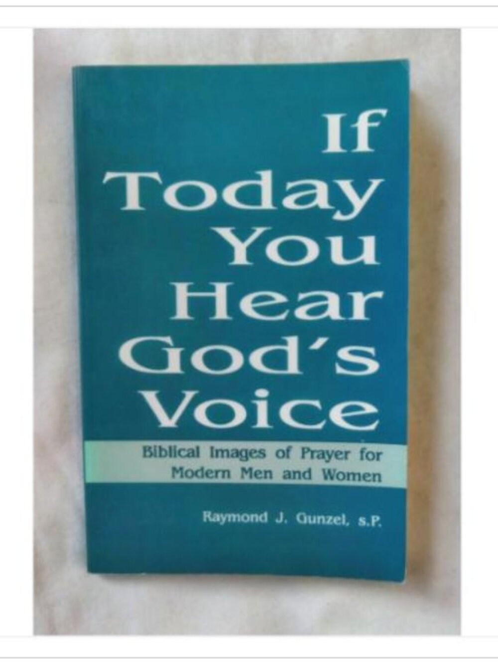 If Today You Hear God's Voice Biblical Images of Prayer Sheed & 1st 1992 PB